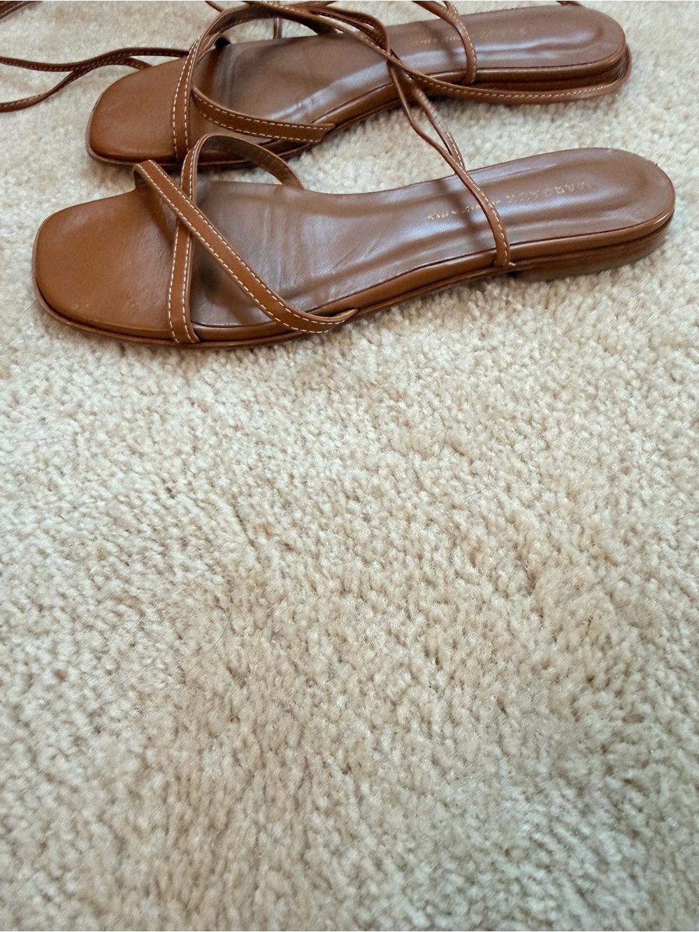 Margaux The Wrap Sandal in Nappa Saddle Size 39 - Picture 7 of 11